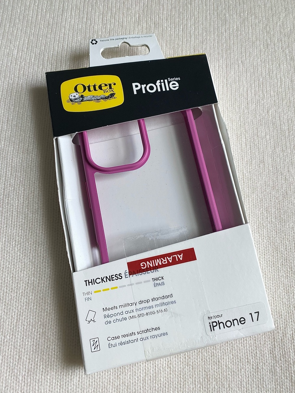 OTTERBOX PROFILE SERIES SLIM PROTECTIVE iPHONE 17 SMARTPHONE CASE Pink